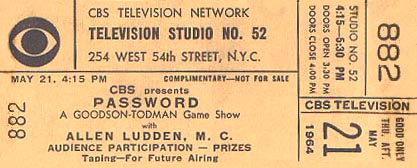 CBS Studio 52 ticket