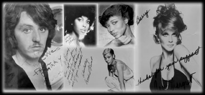 Signed photos by Cerrone - Deborah Washington - Taana Gardner- Amii Stewart - Ann Margret