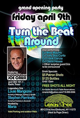 Turn The Beat Around Party flyer with DJ Mike Maurro