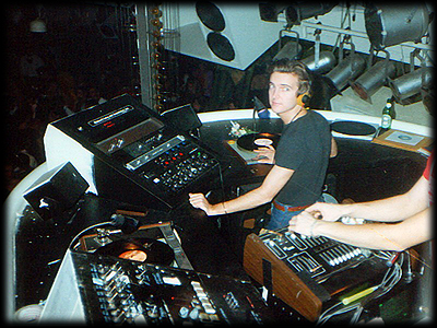 Robbie in the Studio 54 DJ booth